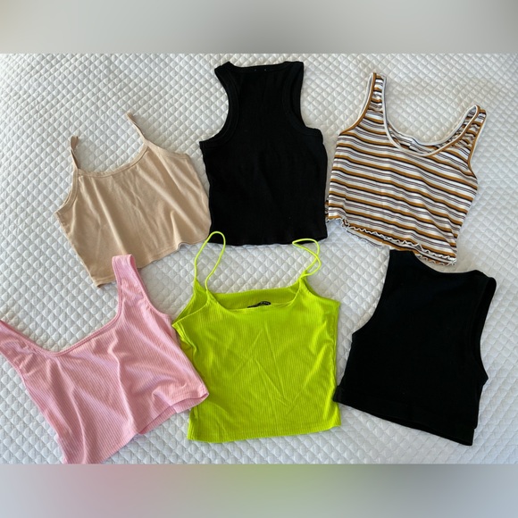 Bundle of Women's Crop Sleeveless Ribbed Tops x 6 - Picture 14 of 16